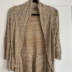 Tan heathered Cardigan sweater